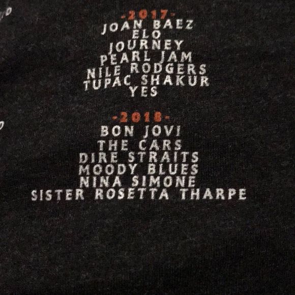 Rock & Roll Hall of Fame inductee Men's XXL Black T-Shirt 1986 - 2018 - Picture 5 of 5